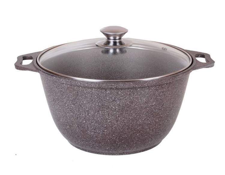 KUKMARA Кастрюля кмки32а 3л 24х12см АП Кофейный мрамор Marble индукция ст/кр