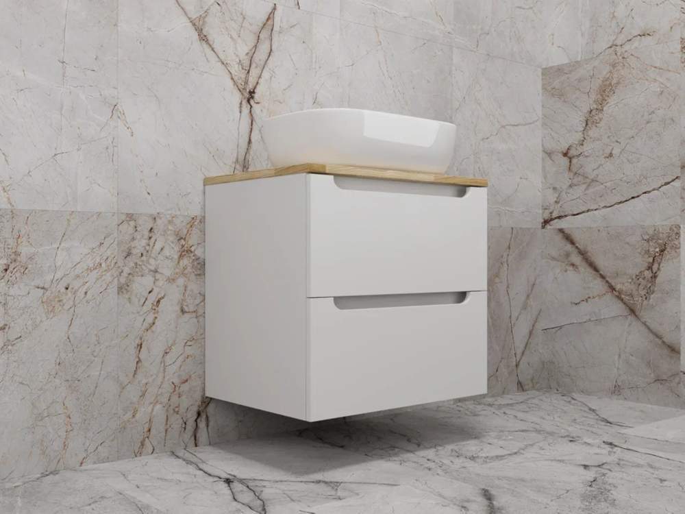 Тумба Бали 60 1 ящик со столешн. б/раковины Белый Софт напольная