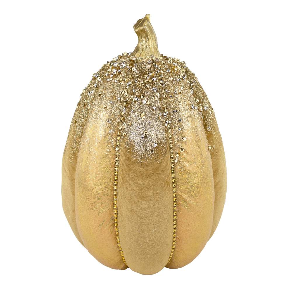 DECOLINE Фигурка Тыква 30х19х19 золото (пенопласт/текстиль) 688220808-CH