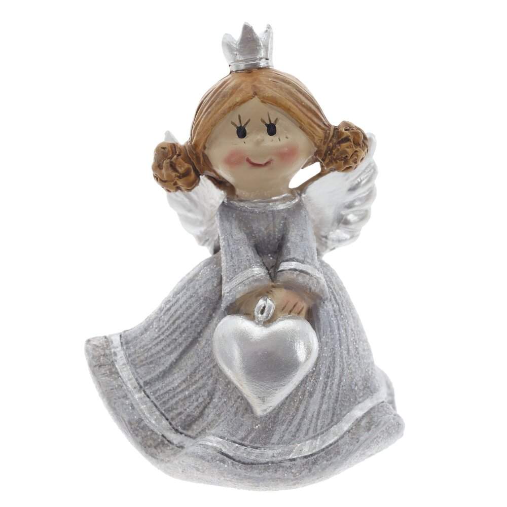 REMECO COLLECTION Фигурка 824889 Ангел серебро 5х4х7,5см 2 вида (полимер)
