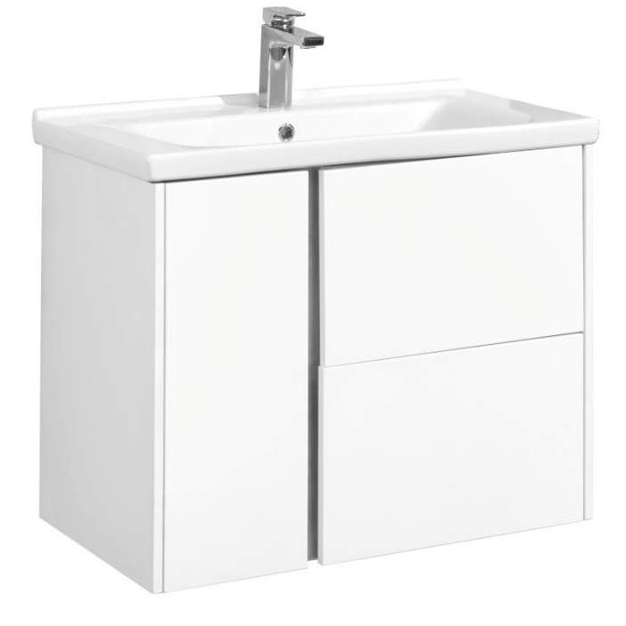 Тумба Стоун 80  + Раковина Миранда-80 белый