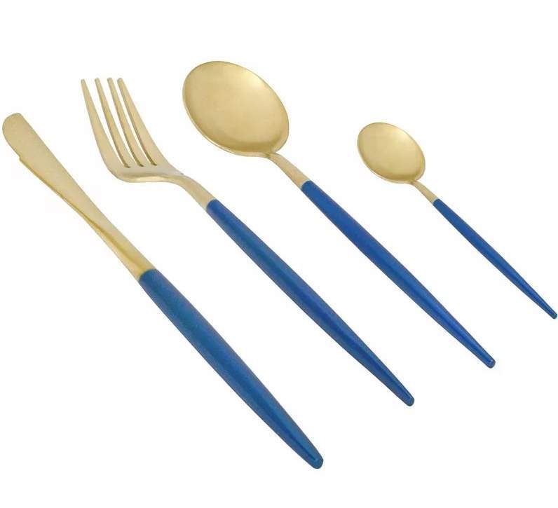 LENARDI Набор столовых приборов 6 персон 24 пр 197-007 Vivid синий