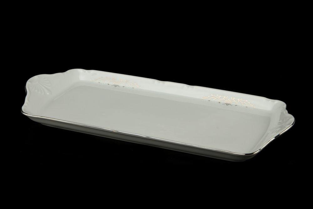 CONSTANCE Серый орнамент Поднос прямоугольный 39см 7351100/15916 БТФ0776