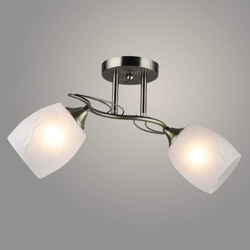 Люстра N5465/2 AB бронза 2х40W E27  d500 h250, QH23