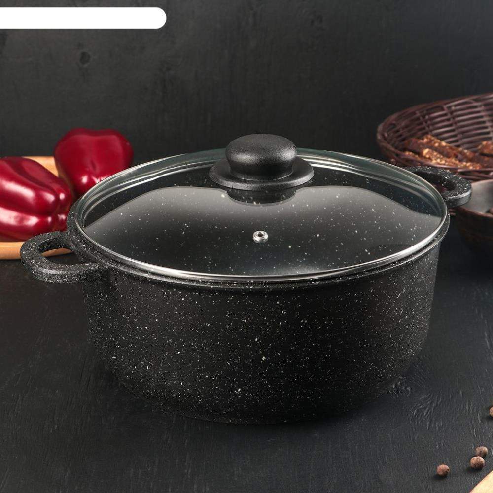 ГАРДАРИКА Премьера Кастрюля 1704-03-10 Greblon С2+ 4л АП покрытие стеклянная крышка