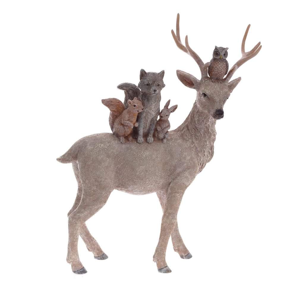 REMECO COLLECTION Фигурка 742873 Олень и лесные друзья 28х10,5х35,5см