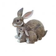 Зайчиха  ФП316  с зайчонком  27см  