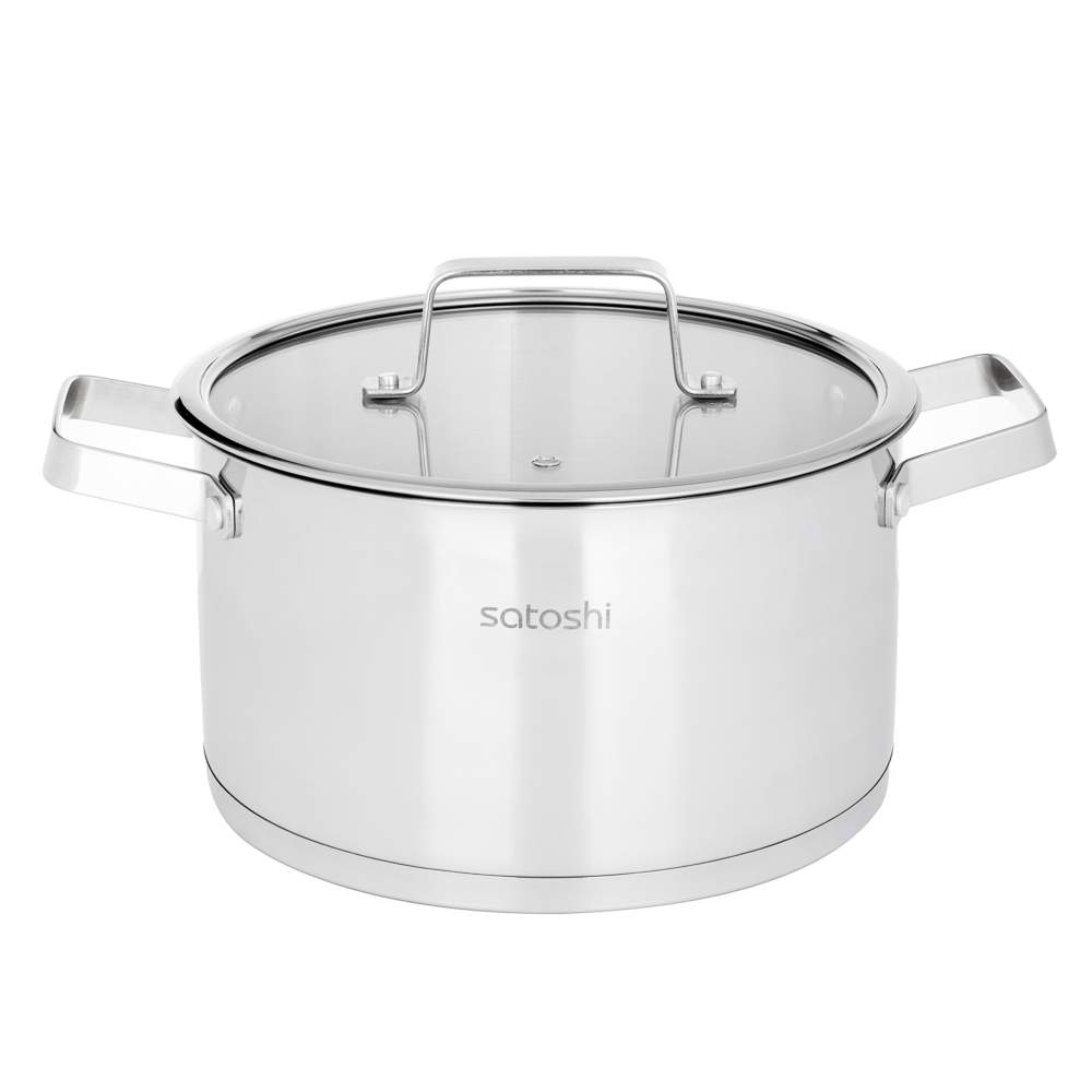 SATOSHI Шато Кастрюля 822-268 5900мл/24х13,5см с крышкой нерж.сталь индукция