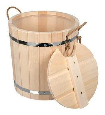 Запарник "С легким паром" 13л  липа, с пласт. вставкой "Банные штучки"   31142