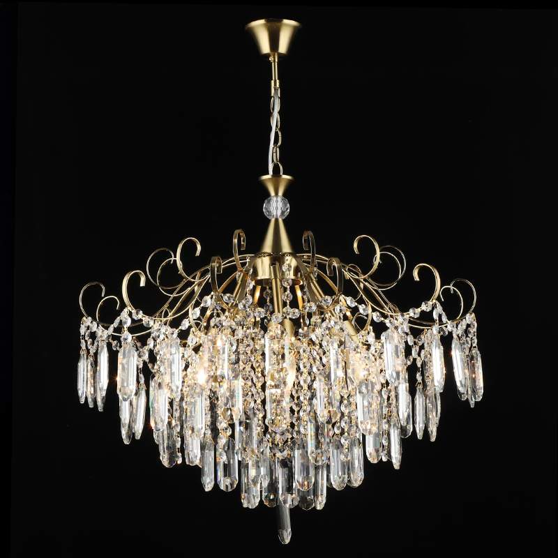 Люстра E2586/6 COP медь/хрусталь 6x40W E27 d600 h560, QH24