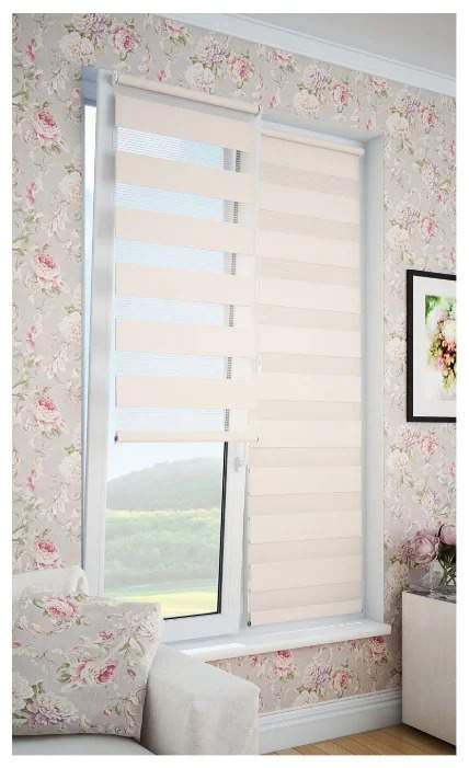 Штора рулонная "День-Ночь" Беж  73*170