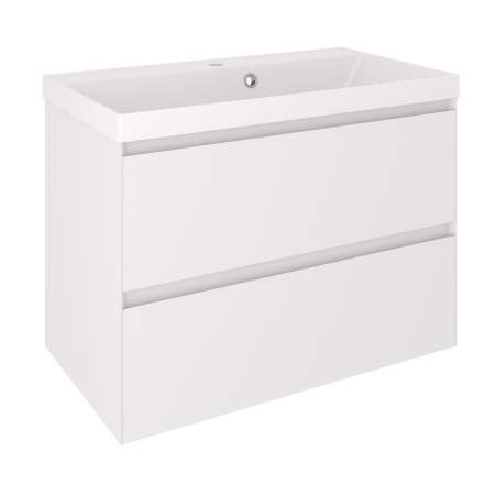 Тумба Astra 80  2ящ.подвес.белая + раковина Астория 80см белый/Florentina 2080WCAST/H