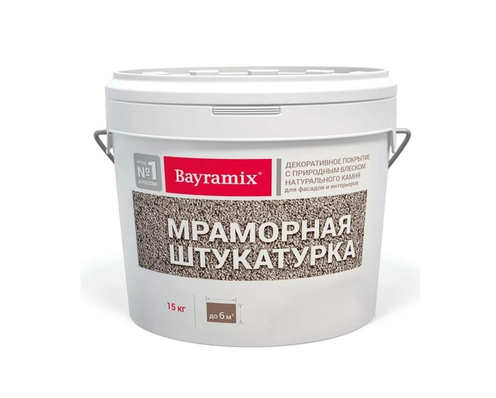 Bayramix Ever Green  Мраморная штукатурка д/наруж.и внутр.работ  15кг  BMSH-EG-K