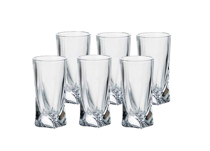 CRYSTALITE BOHEMIA Quadro Набор стопок 60мл д/водки 6шт стекло 08912