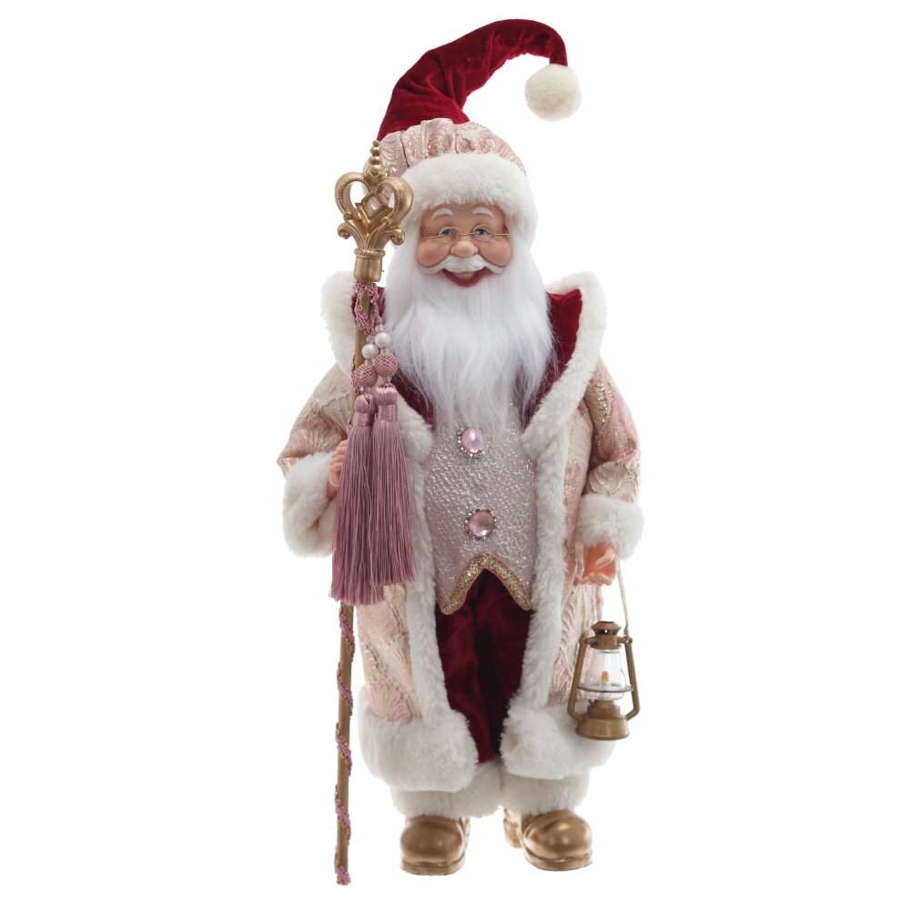 REMECO COLLECTION Дед Мороз 822845 розовый/бордо 22х14х48см