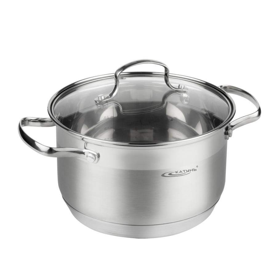 КАТУНЬ Гамма Кастрюля 4,6л 22х13см индукция /нерж/ КТ20-D-22