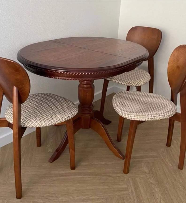 Стол Восток-1 миланский орех 1000(1300)х800 Н770 массив бука