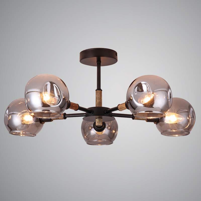 Люстра MDG426/5 BK черный 5х60W E14 d620, SJNG21