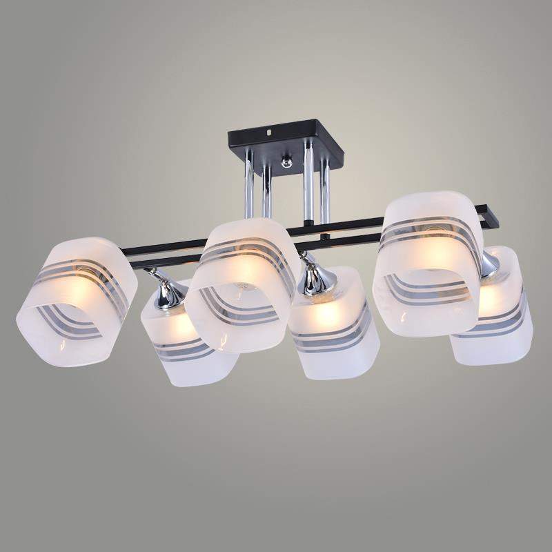 Люстра XA1236B/6 BK+CR черный/хром 6х60W E27 d540 h290 п/м, HN21