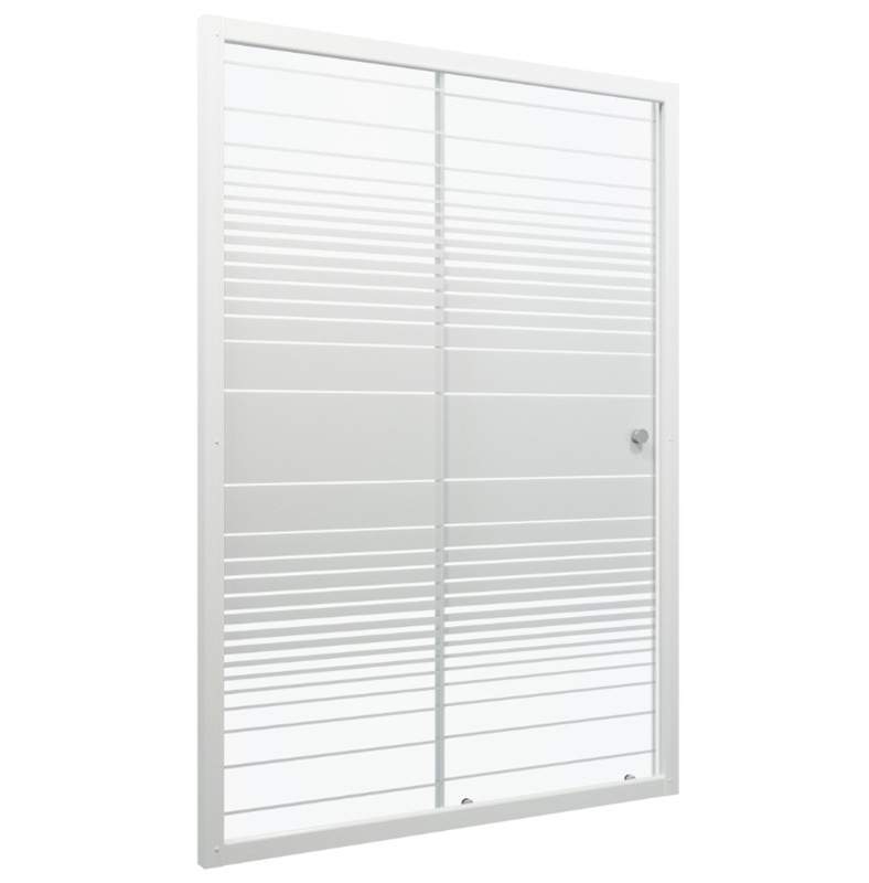 Дверь душевая Слайд бел., полосы 100*185 (1место)