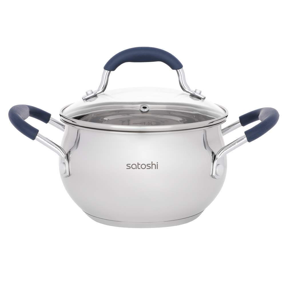 SATOSHI Альба Кастрюля 822-270 2100мл/16х9,5см с крышкой нерж.сталь индукция