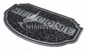 Коврик придверн. SHAHINTEX резиновый с покрытием  45*75  SH40  серебро