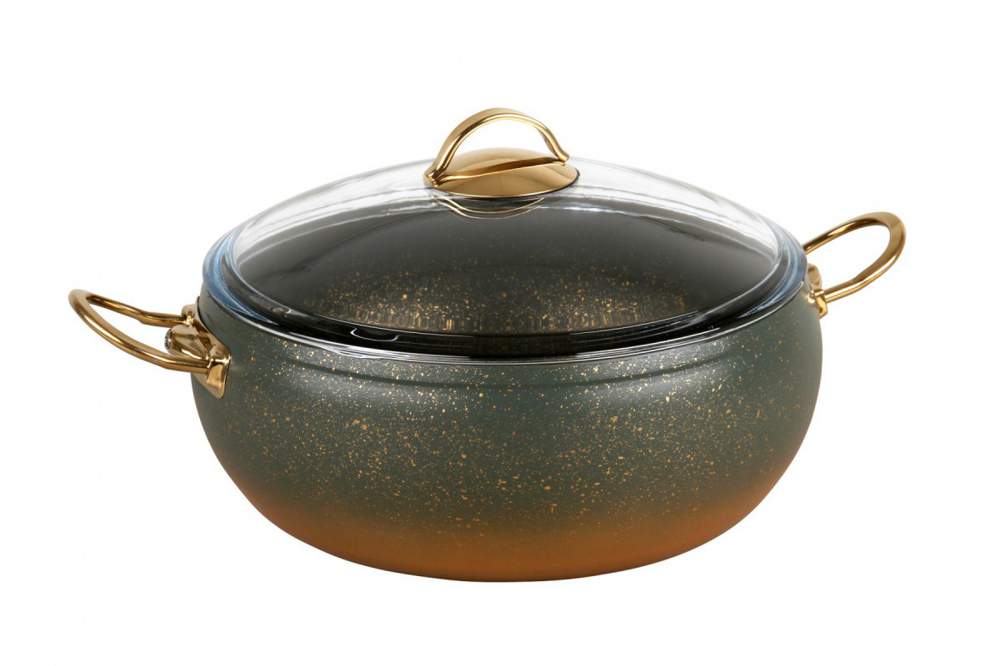 O.M.S. Olive Кастрюля 3141-30 Olv 7,5л 30х11,5см АП покрытие