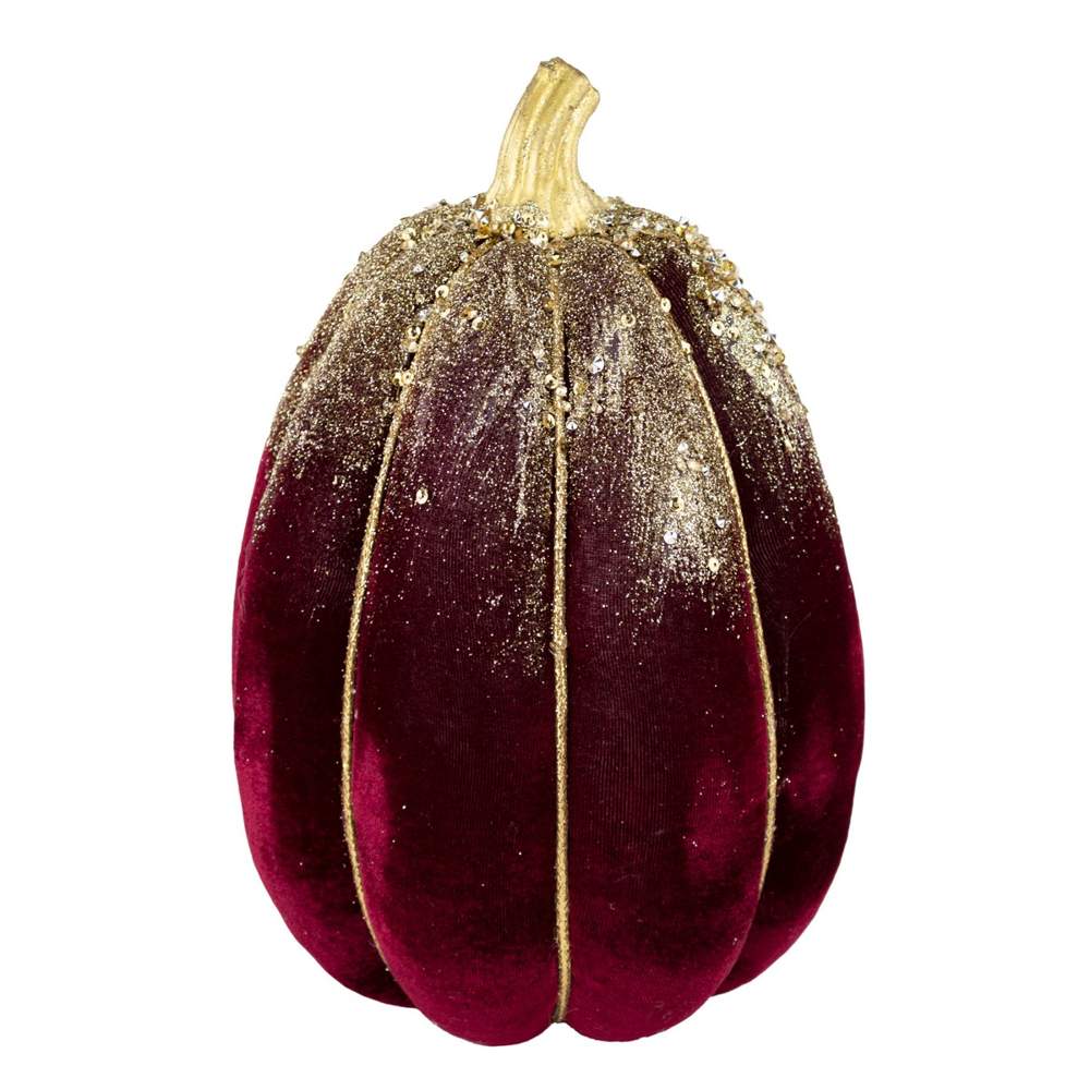 DECOLINE Фигурка Тыква 30х19х19 бордо (пенопласт/текстиль) 688220808