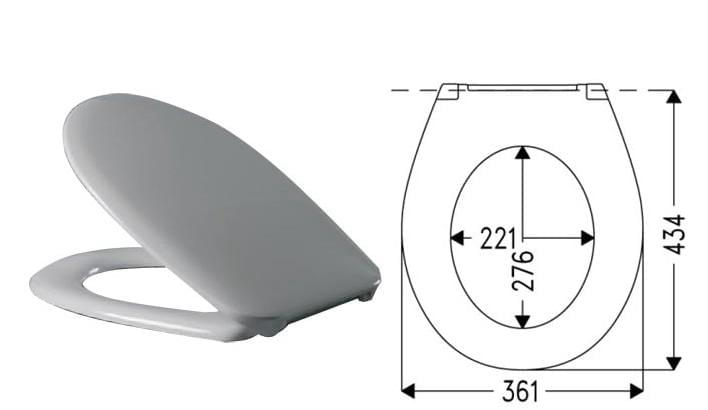 Сиденье  Дельтано  93A101Z / B0302Y  дюропл., ст/крепл., белый  505575