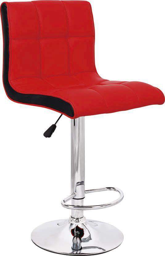 Стул МСВ-5006 барный (красный с черным)