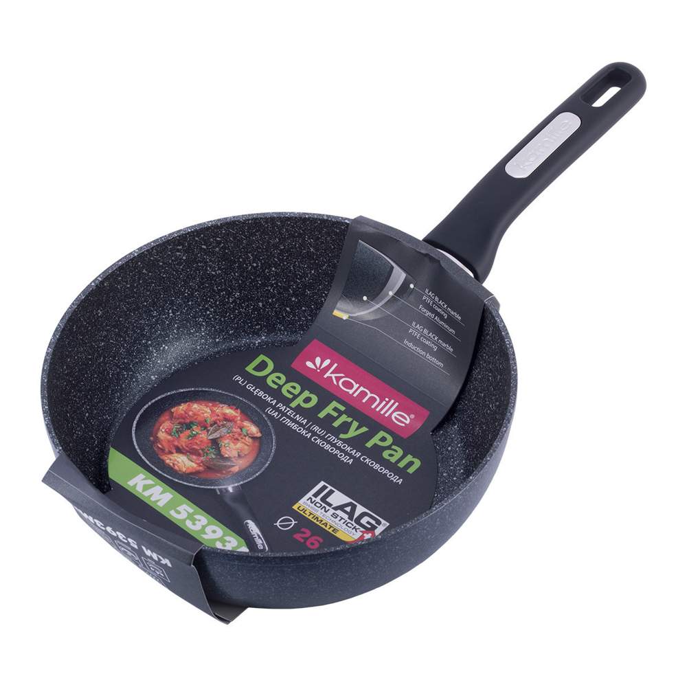 KAMILLE Сотейник 5393MR 26х8см литой аллюминий с АП покрытием ILAG Индукция