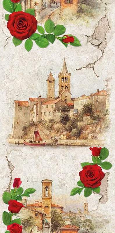 Панель ПВХ  Фреска старый город  №627 0,25х3м  