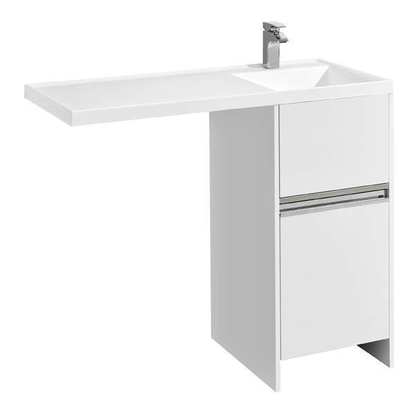 Тумба Лондри 40 п/стир.машину белая +Раковина Лондри 105 правая