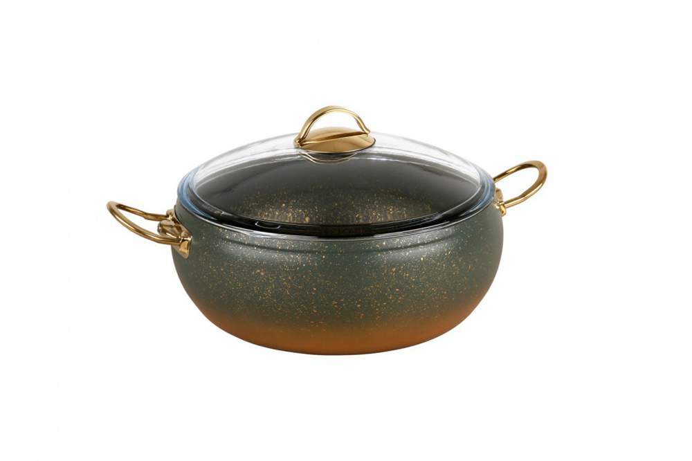 O.M.S. Olive Кастрюля 3141-IND-18 Olv 2л 18х8см индукция АП покрытие