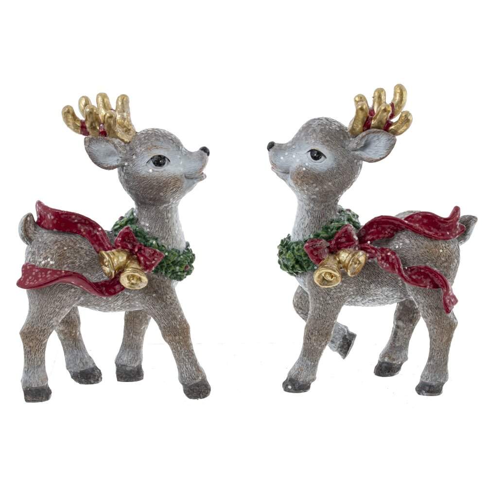 REMECO COLLECTION Фигурка 805363 Олененок с колокольчиками 8х5х13см 2 вида 