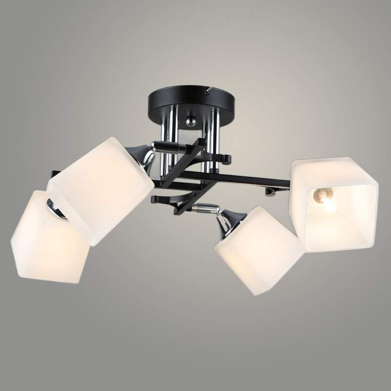 Люстра N5488/4 BK+CH черный/хром 4x40W E27 d560 h200, QH23