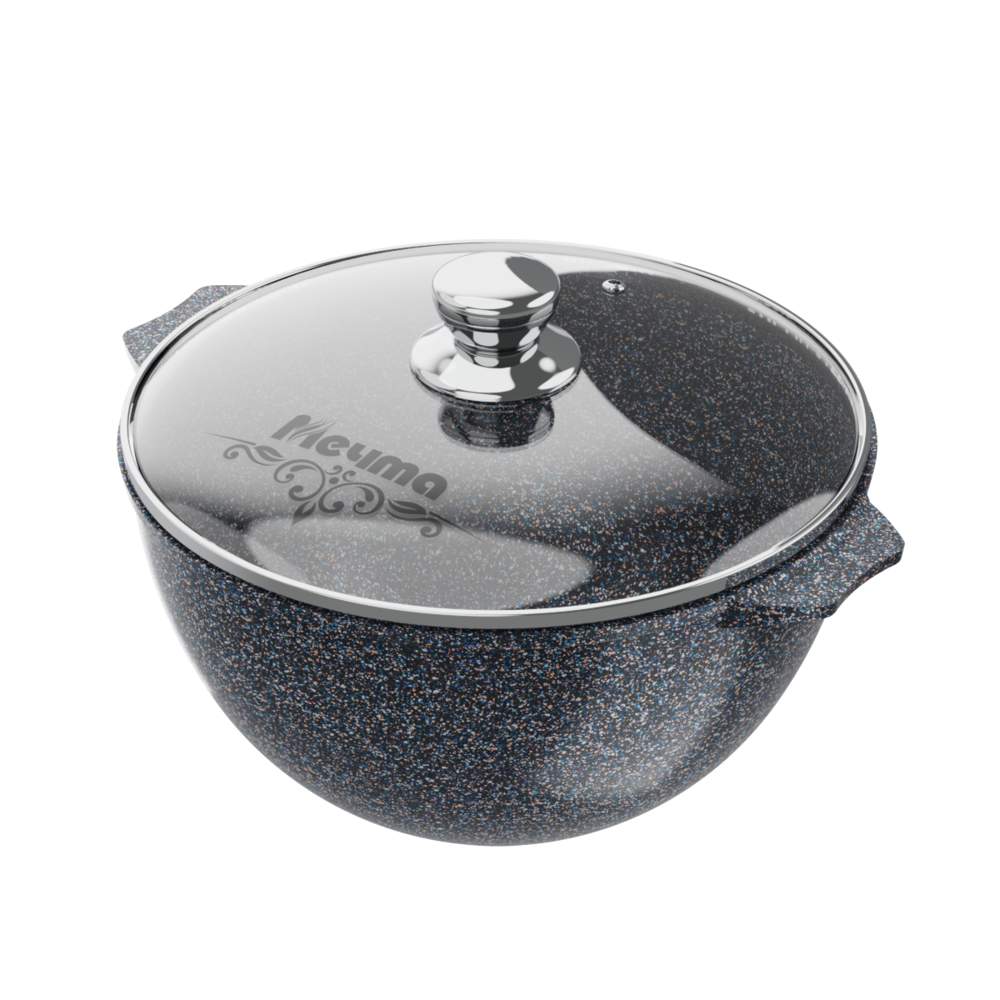 МЕЧТА Гранит Star Induction Pro Казан 54803и с крышкой 4,5л АП 24х12,2см индукция 