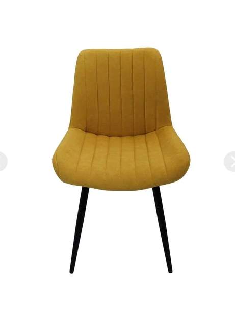 Стул Инта-М черный сид.тк. велюр горчичный