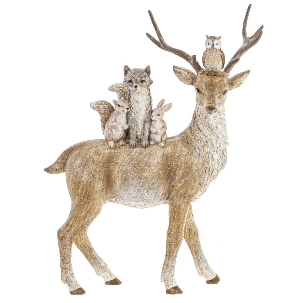 REMECO COLLECTION Фигурка 811344 Олень и лесные друзья 28х10,5х35,5см