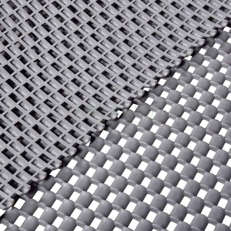 Коврик - дорожка ПВХ ЦЕПОЧКА 0,9 мм 12м, противскольжения серый