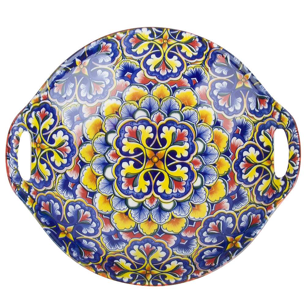 NOUVELLE HOME Arabesque красный Блюдо 0860102 с ручками 22,5х20,5х4,5см