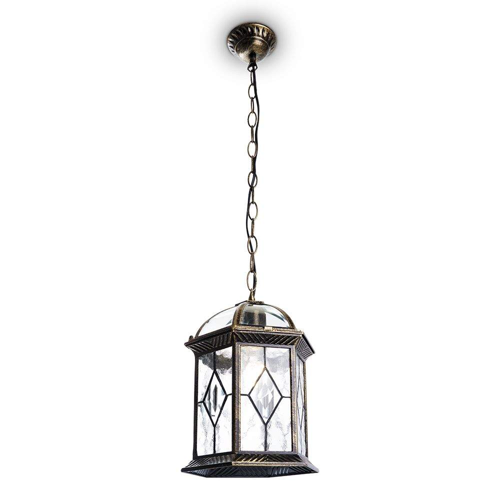 Светильник FERON  PL134 60W  E27 230V черн.золото на цепочке 11337