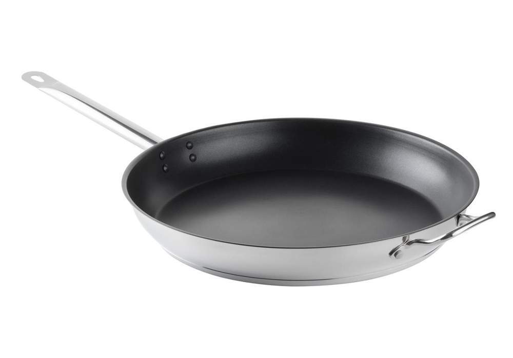 КАТУНЬ Общепит Сковорода 40см АП 0,8мм нерж.,тройное индукционное дно КТ-ОБ-СА-40