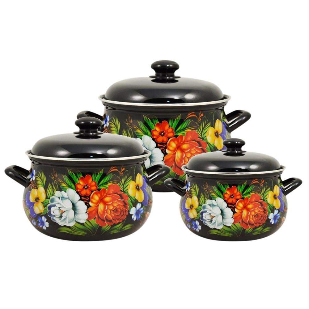 ЛЫСЬВЕНСКИЕ ЭМАЛИ Татьяна Кастрюля 4,5л низ.цилиндр С-129АП2/8Чр