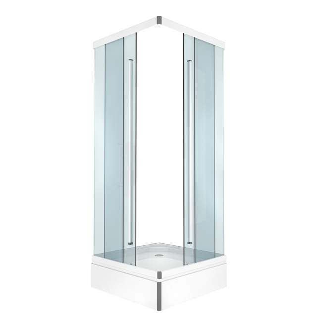 *Душевое ограж. "Орион" квадрат низ.поддон  90*90 Аква,Лён,Белый (2места+сифон D90мм)