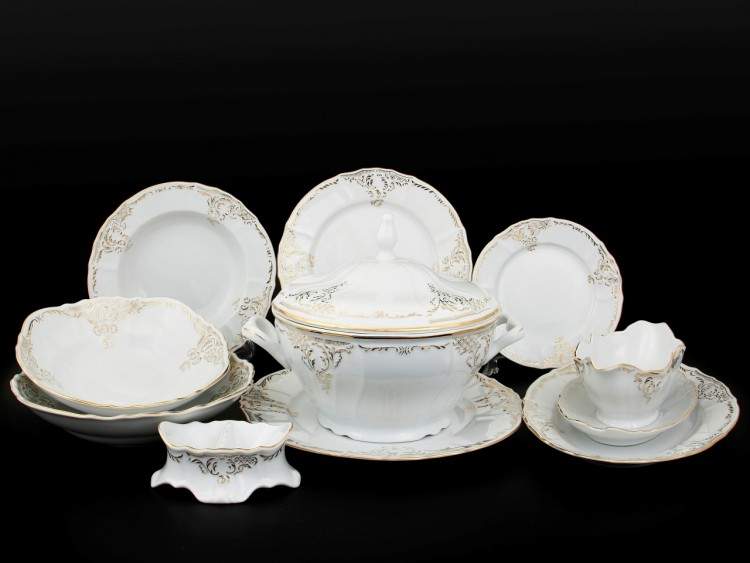 BERNADOTTE Золотой орнамент Сервиз столовый 6/25 БТФ1301