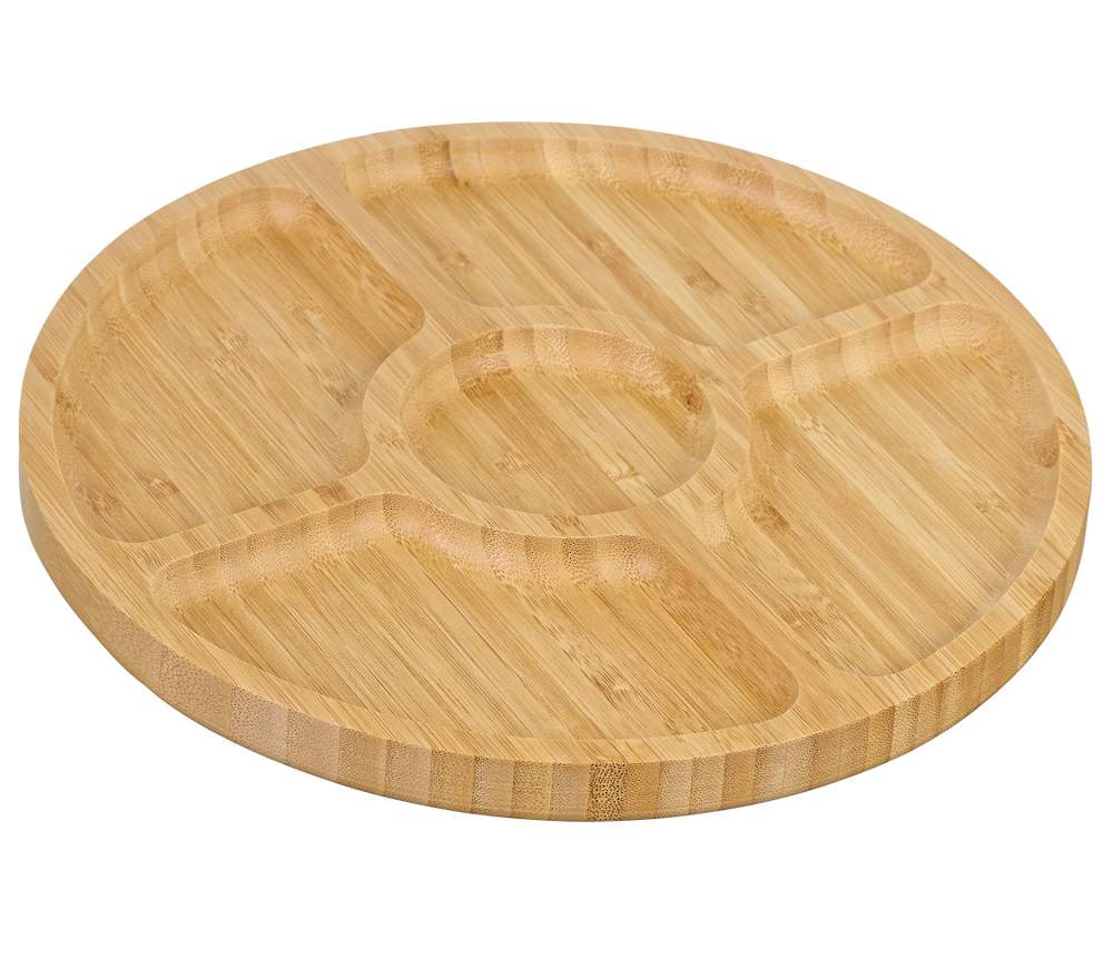 КАТУНЬ бамбук Менажница КТ-МЖ-02 5-ти секционная 28х2см