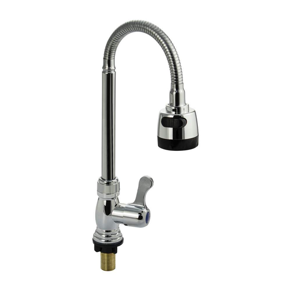 Кран на одну воду с гибк. изл. BRIMIX 6635  Хром