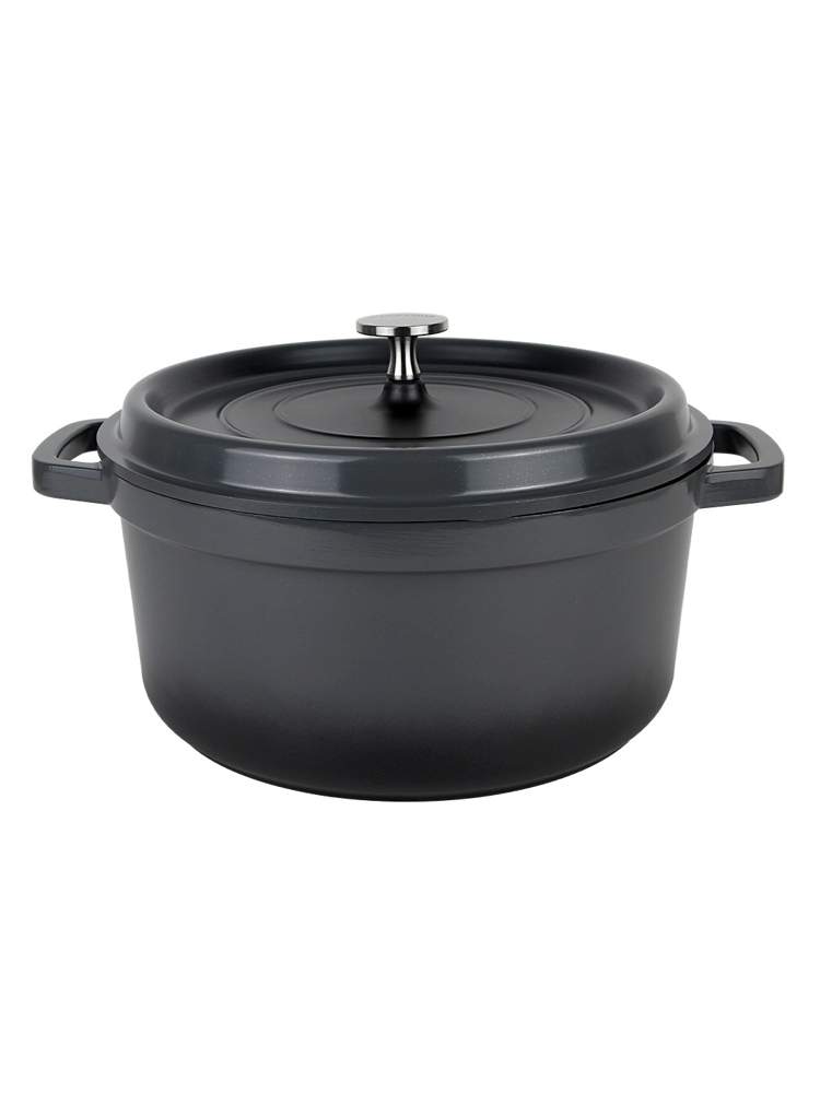 KAMILLE France серый Кастрюля 4457 4500мл 24х11,5см литой алюминий с АП покрытием индукция 