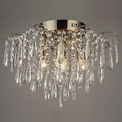 Люстра E1627/4 AB бронза/хрусталь 4х60W E27 d490 h340, QH22